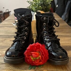 H&M Kids Black Patent Leather Boots